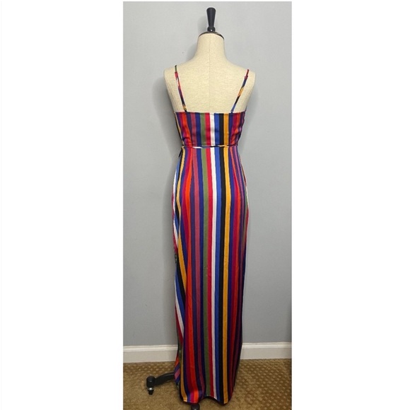SUPERDOWN Revolve Ella Multicolor Stripe Maxi Dress XXS - Picture 5 of 10
